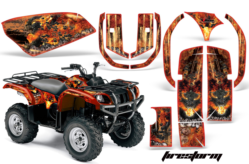 Yamaha Grizzly 660 Graphics Kit Firestorm R